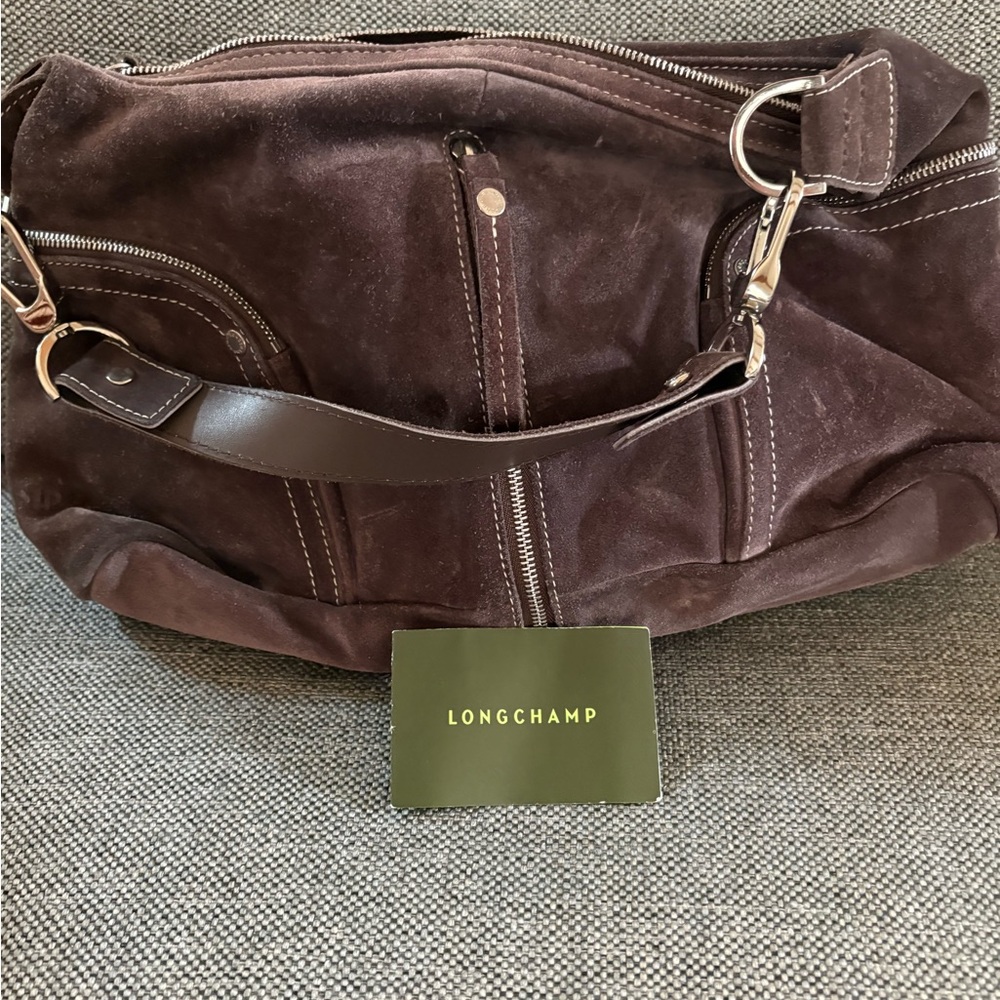 Longchamp suede shoulder bag - Picture 5 of 13